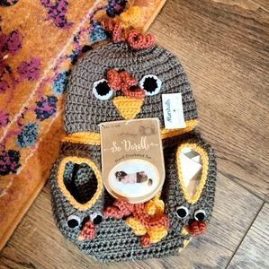 NWT So 'Dorable hand crocheted set turkey thanksgiving 0-6 Months